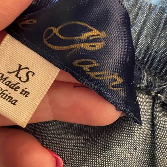 Blue Rain denim embroidered mini dress size XS - Picture 3 of 7